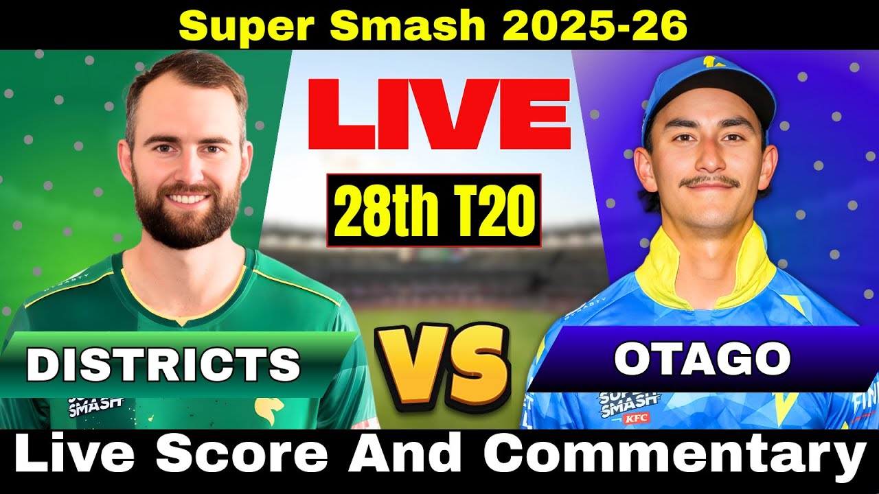 Central Districts vs Otago Live Cricket Scoreboard | Ball by Ball Commentary | Super Smash Cup live
