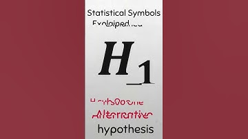 Statistical Symbols Explained: Alternative Hypothesis  #sigma #statistics #maths #datarepresentation