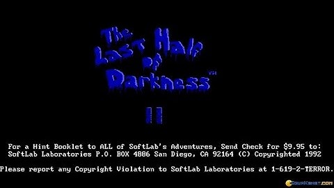 Last Half of Darkness II gameplay (PC Game, 1992)