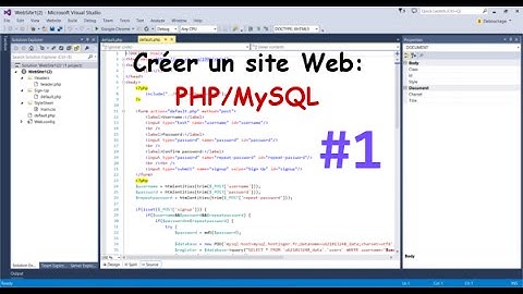 [FR] [Partie 1] Créer un site web PHP/MySQL: Installation