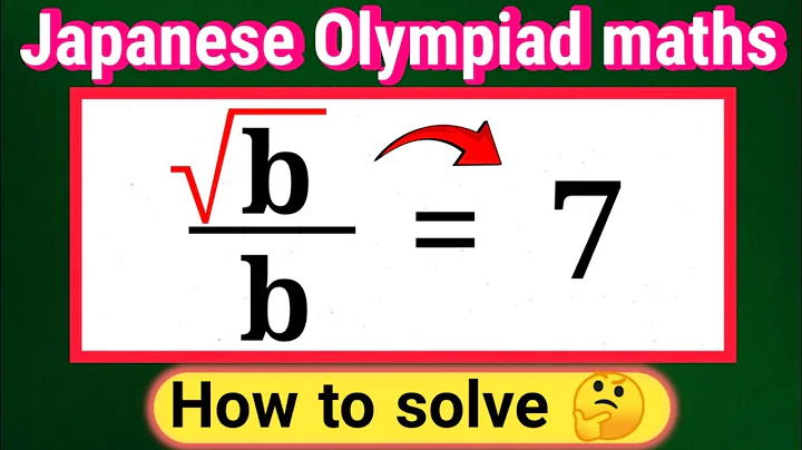 Japanese | Can you solve this? | Nice algebra math problem | math Olympiad 