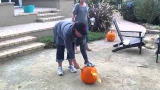 Exploding Halloween pumpkin