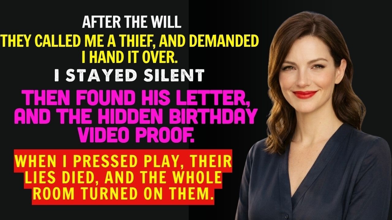They Called Me a Thief After Grandpa’s Will, Then I Played the Birthday Video