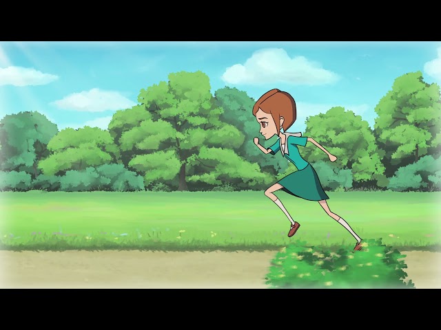 Demo scene #1 "Runner Girl" (short animation in OpenToonz)