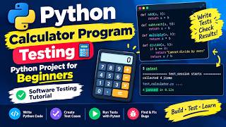 Python Calculator Program Testing 🔢 | Python Project for Beginners | Software Testing Tutorial