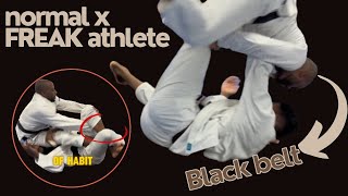 Rolling 🎤 narration: regular black belt vs FREAK athlete black belt
