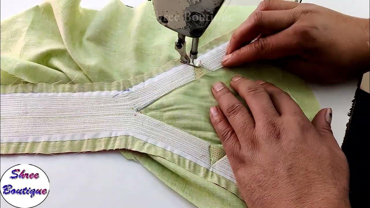 Trendy Dori Piping Neck Design Creative Neck Design Cutting and