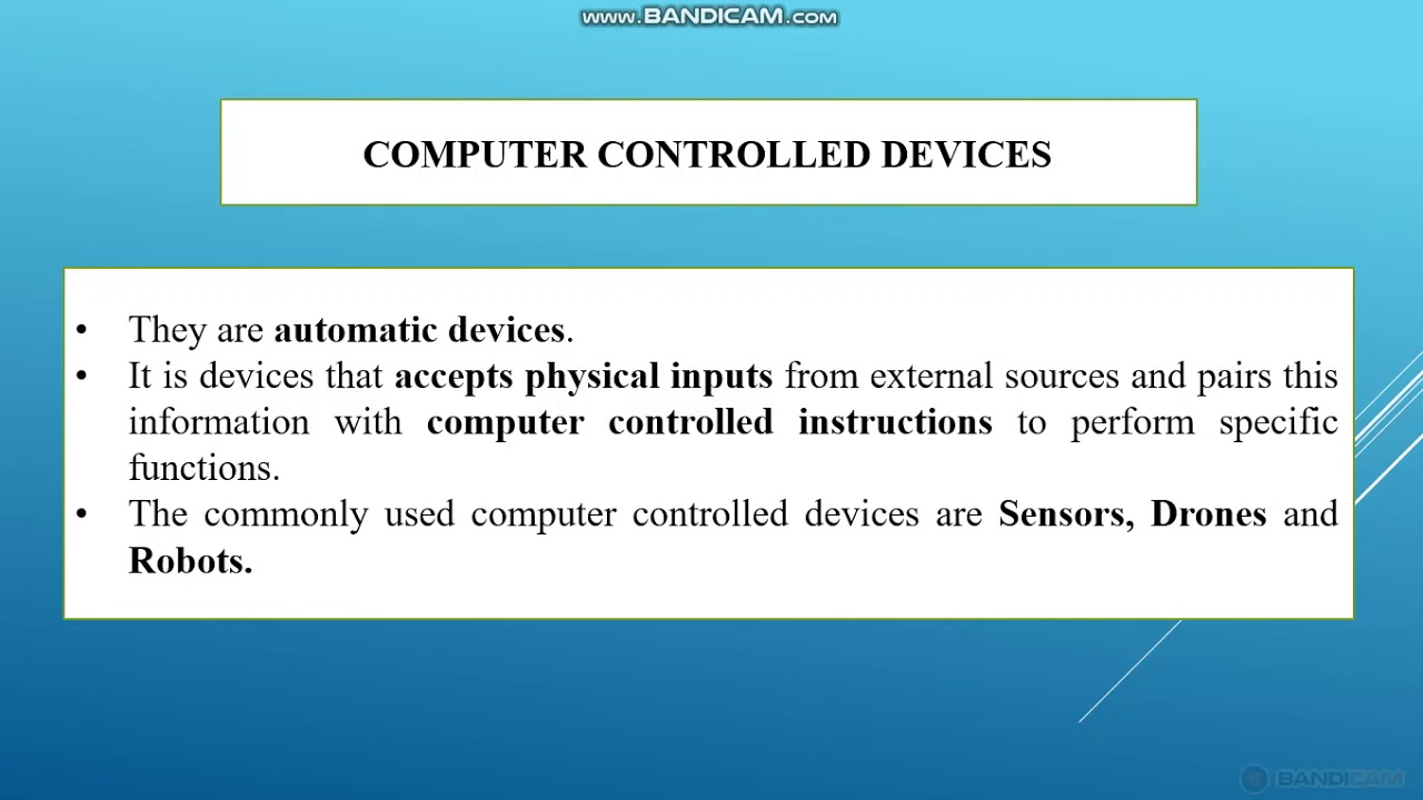 AgroInformatics Lecture 15 Part 1 Computer Controlled Devices