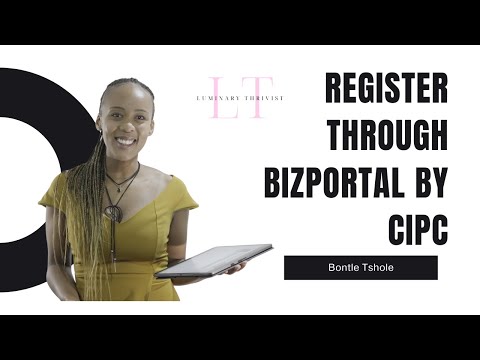 Registering your business through the BIZPORTAL website.