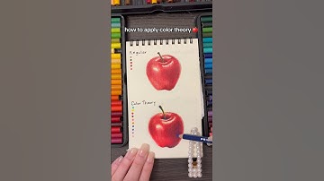 How to elevate art with color theory 🍎| easy beginner tutorial #arttutorial #colortheory #art
