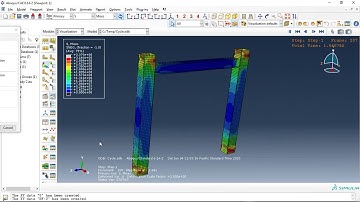 Simulation cyclic loading of the steel beam-column structure and damage investigation in Abaqus