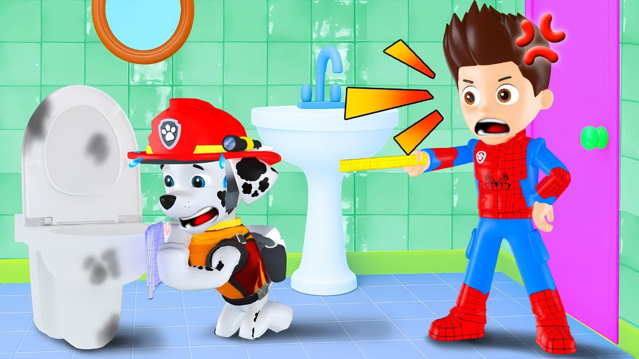 RYDER!! Unlock the Toilet Door For MARSHALL Now!! | Paw Patrol 3D Animation