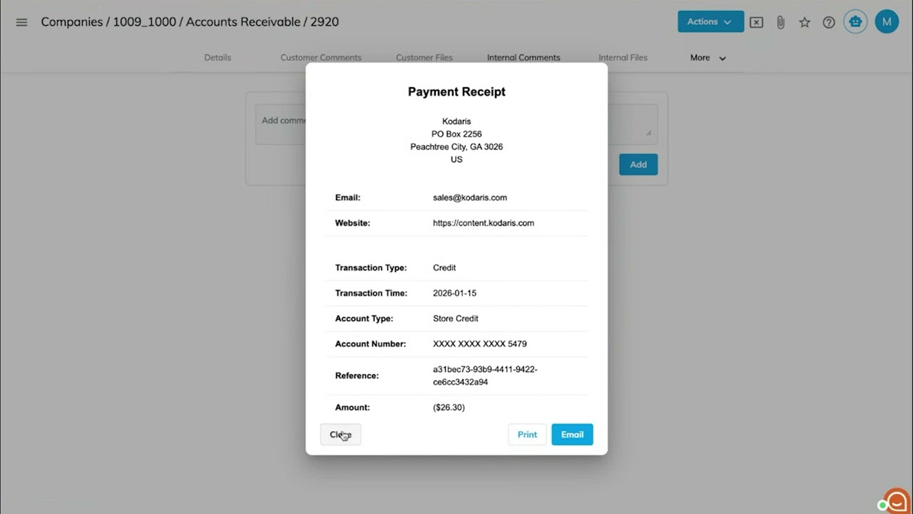 Store Credits in CSD & Kodaris - Overview