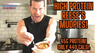 High Protein Reeses Peanut Butter Brownie Recipe (Low Calorie Dessert!)