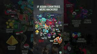 If ASIAN Countries Were HACKERS! 💻🌏 #countryballs #mapping #shorts