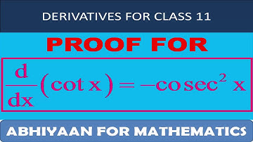 PROOF FOR DERIVATIVE OF COTX
