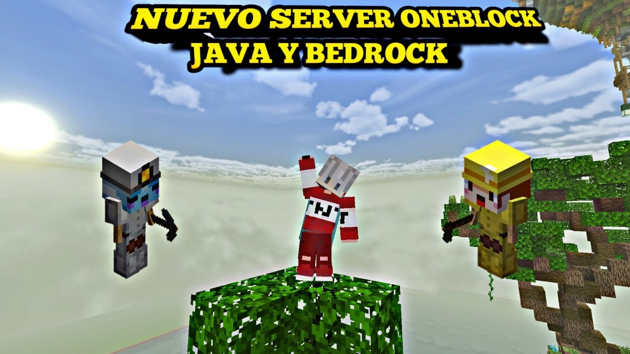 ¡EL MEJOR SERVER DE ONEBLOCK PARA JAVA Y BEDROCK ENTRA YA! 1.19 JUEGA ...