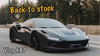 Ferrari F8 Tributo going back to stock, Lamborghini Aventador SVJ in for annual service….VLOG #87