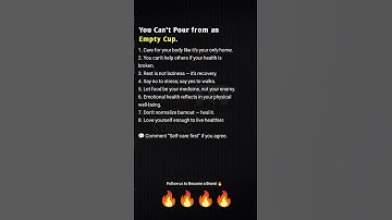 You Can’t Pour from an Empty Cup. #shorts #psychology