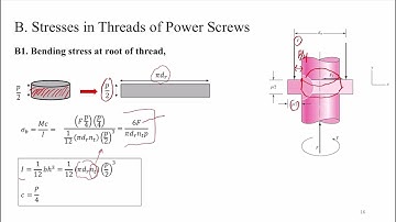 Stresses in Power Screws: Analysis of Torsion, Compression, and Thread Stresses