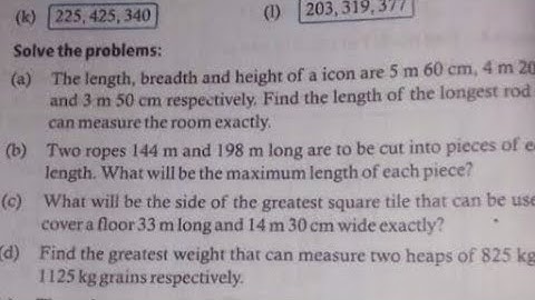 Word problems on HCF, Ch- 3 factors and multiples, Mathematics class 5 mental math 4 solve problems