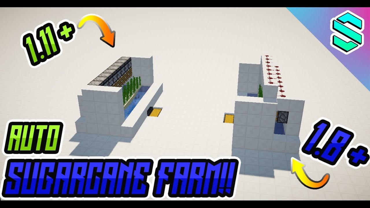 How To Make An Auto Sugarcane Farm In Minecraft 1.8 and 1.11!! - YouTube