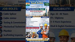 Saudi L&amp;T Project Jobs with AP Govt Interviews at Vijayawada 18 Feb 26th||#shorts #shorttsfeed #fyp