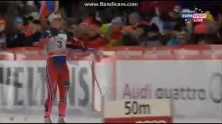 Marit Bjoergen wins the Classic Sprint World Cup in Ruka Kuusamo 2014