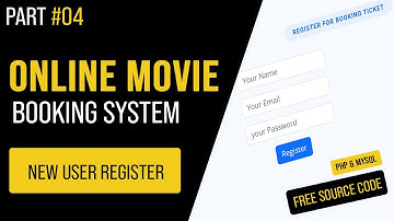 04 - How to Register New Users in PHP 2023 | Online Movie Booking System in PHP/MYSQL | Urdu/Hindi