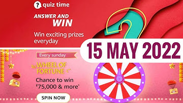 Amazon Quiz Answers Today | Wheel Of Fortune | 15 May 2022