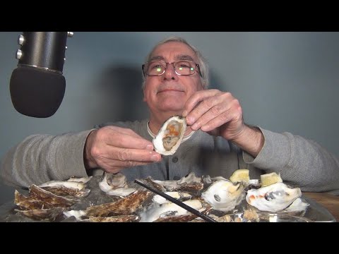 ASMR 3 Dozen Raw Oyster Mukbang