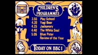 Bbc1 Childrens Programmes Menu 28121978