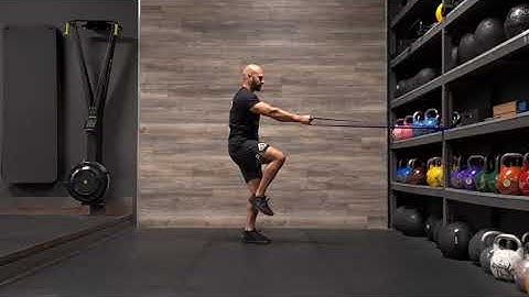 Single leg Romanian deadlift with vertical band pull and row