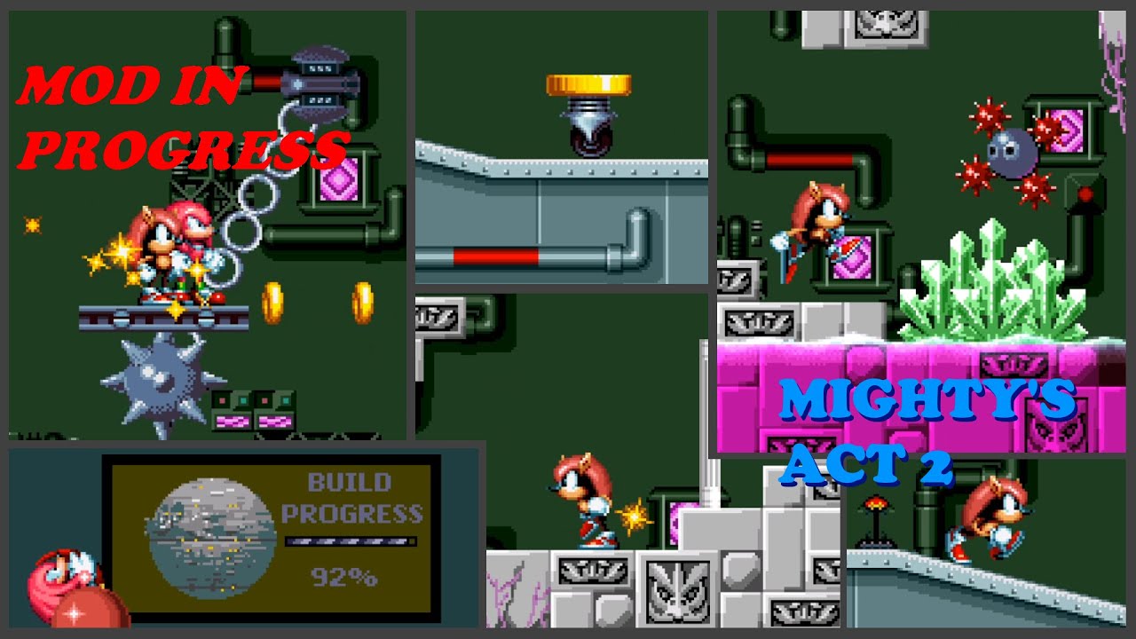 Mod in Progress : A Mighty look at Act 2 (Sonic Mania)