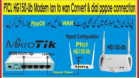 PTCL HG150 Ub Modem lan to wan Convert & dial pppoe connection | How to make pppoe in ptcl modem