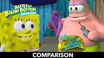 Spongebob Squarepants: Battle for Bikini Bottom intro cutscene comparison. Original vs Rehydrated