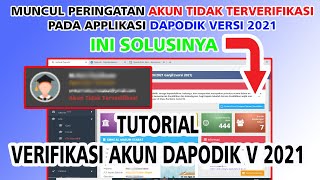 Cara Verifikasi Akun Dapodik dan PTK Di Dapodik Versi 2021
