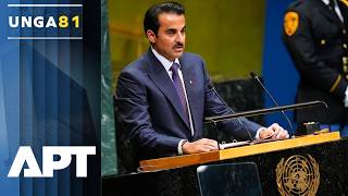 Qatar's Emir Warns of Regional Escalation, Urges Hormuz Reopening and Diplomacy at UNGA | APT