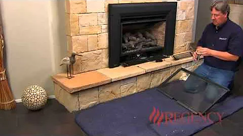 Cleaning the Glass On Fireplaces with Louvers