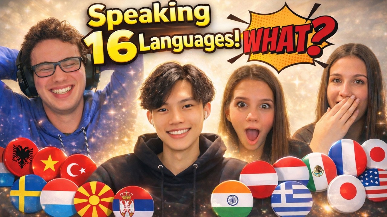 Их реакции были просто СУМАСШЕДШИЕ, когда я заговорил на 16 языках!