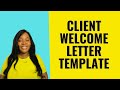 6 things to include in your client welcome letter event planning template