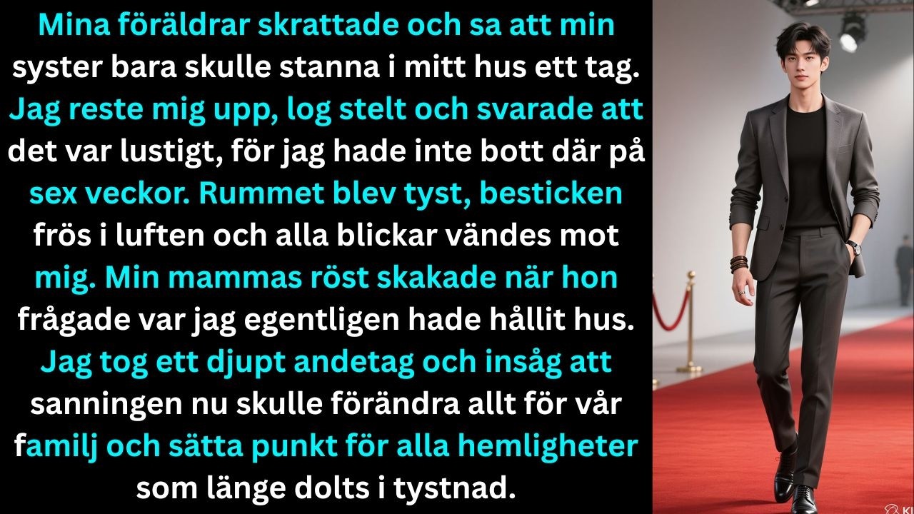 Jag stod vid middagsbordet när mamma skrattade och sa att Jessica bara skulle bo hos oss ett tag till. Jag log och sa: ”Vad roligt. Jag har inte bott här på sex veckor.” Tystnaden som följde var...