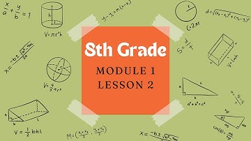 8th Grade Module 1 Lesson 2 (Eureka Math Squared)