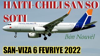 #PIYAY VOL HAITÍ-CHILI SAN SO SOTI NI VIZA 6 FEVRIYE