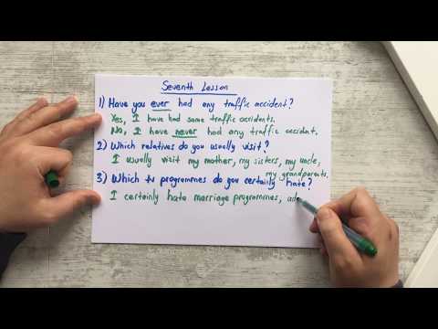 İNGİLİZCE KONUŞMA DERSLERİ 7 (SPEAKING ENGLISH SEVENTH LESSON)