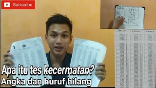 Casis Polri Wajib Tahu!!!Apa Itu Tes Kecermatan?Cara dan Trik?mengerjakan Tes Angka dan Huruf Hilang