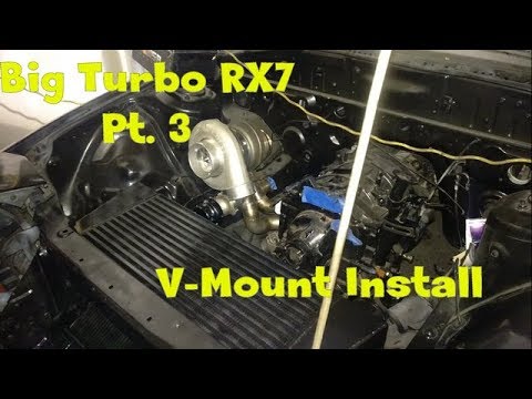 Fc Rx 7 Big Turbo Build Pt 3 V Mount Install Youtube