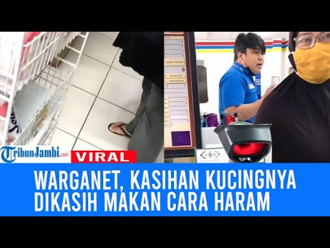 Viral Emak-emak Ketahuan Maling Pakan Kucing di Minimarket, Lihat Reaksinya