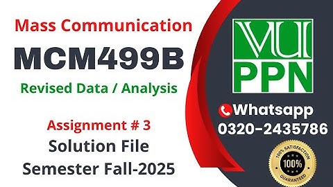 MCM499B Assignment 3 solution fall 2025 #mcm499b mcm 499b project
