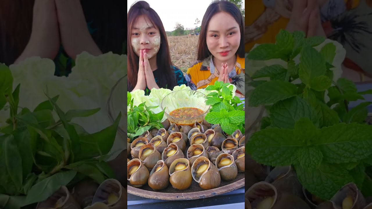 หอยโข่งนา หอยกระต่าย จิ้มแจ่ว มีแบ่งปันพี่น้องไปกินนำครับ